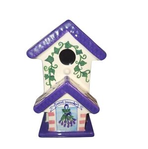 Royal Doulton Vintage 2001 Home Tweet‎ Home Sweet Lavender Ceramic Birdhouse